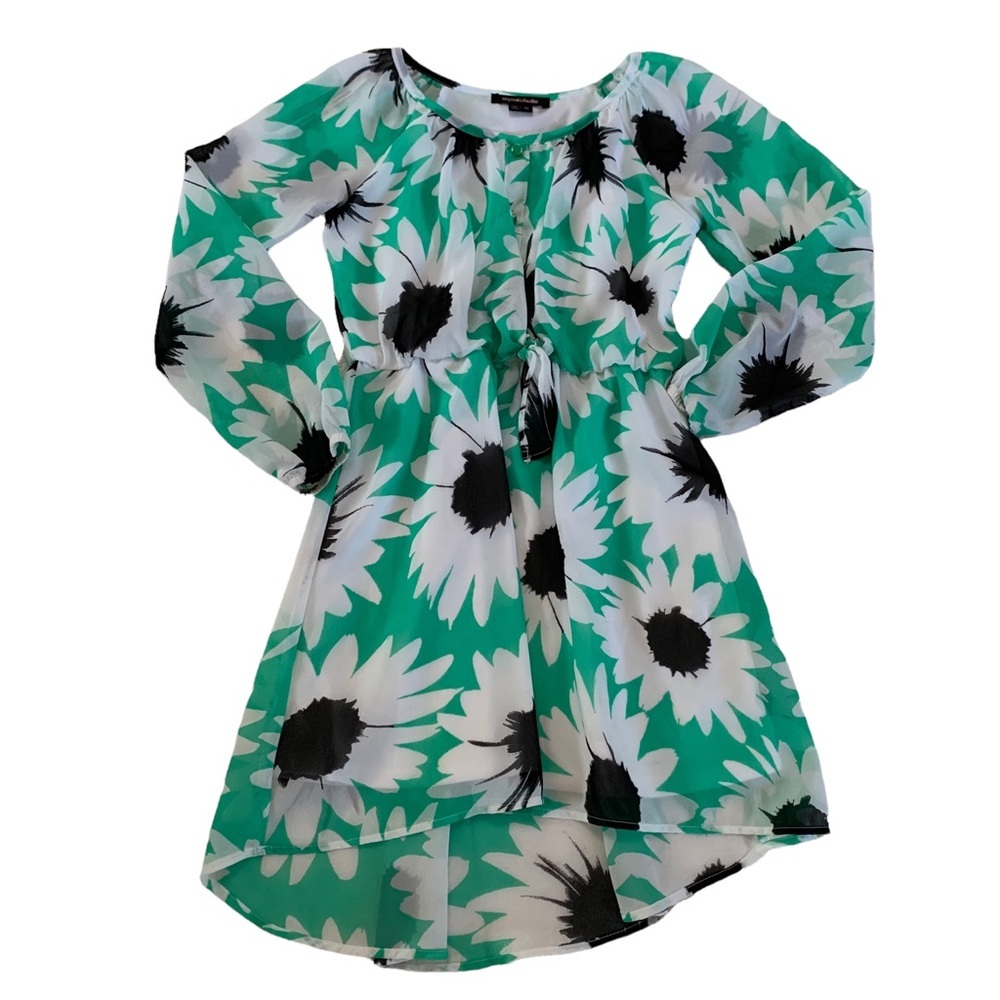 My Michelle Floral Asymmetrical Long Sleeve Dress Size 10
